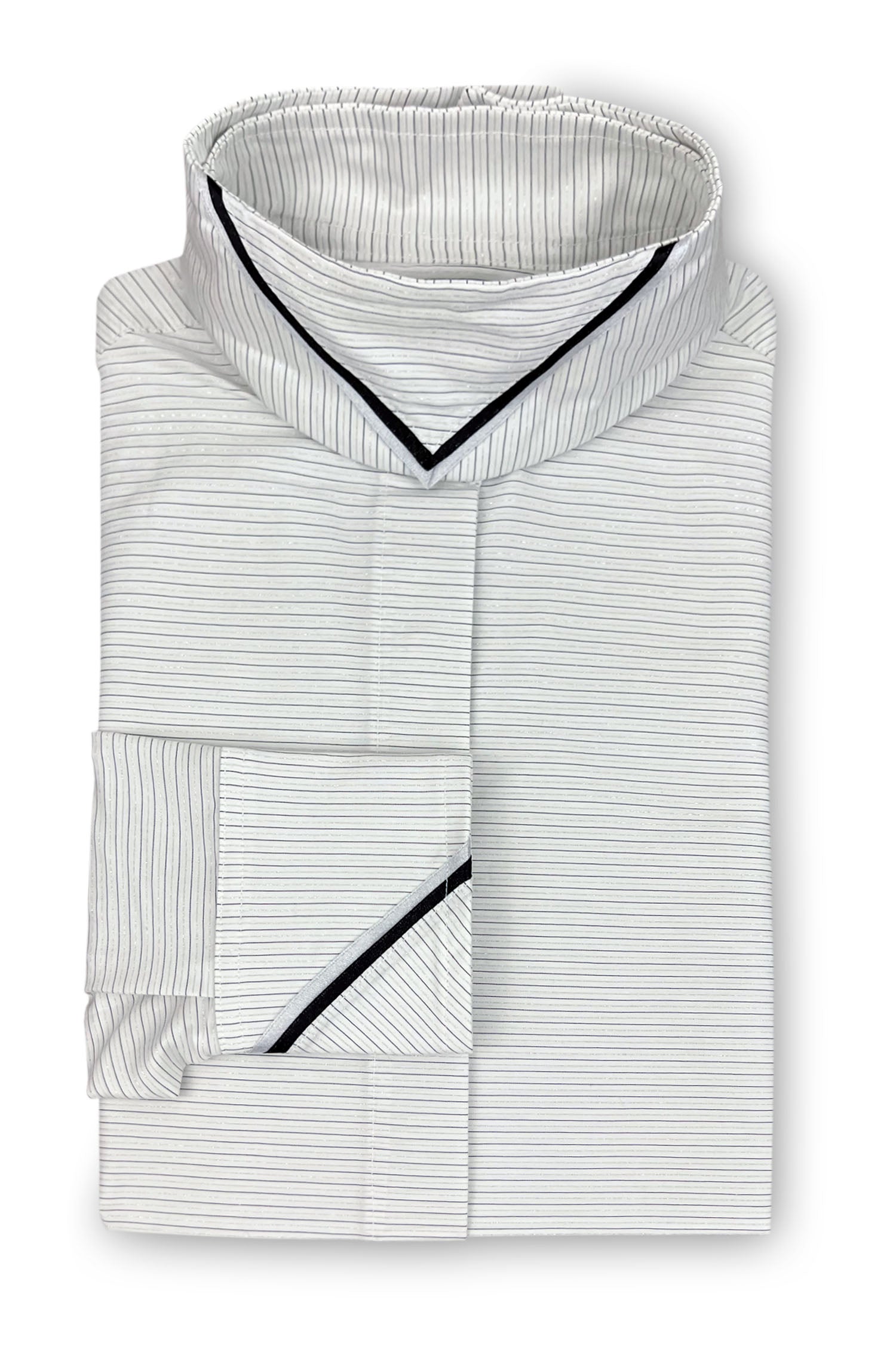 White Metallic Silver Stripe - Black & Metallic Silver