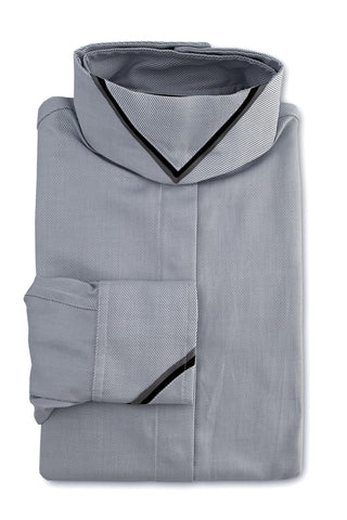 Light Grey Herringbone - Black & Slate